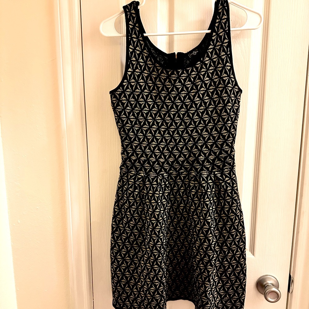 Jessica Simpson Navy and Gold sweater dress